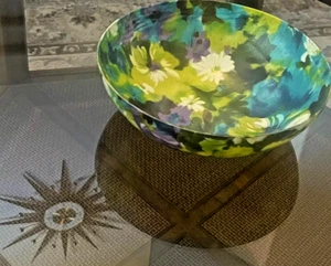 Vintage MCM 11” Floral Fiberglass Serving Bowl 1960’s. Excellent Condition! - Picture 1 of 8