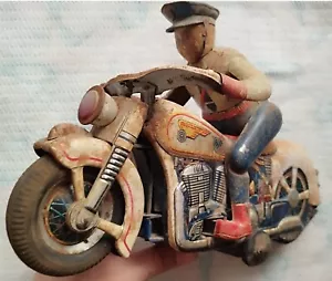 Blechspielzeug Japan Autobahnpatrouille Polizei Motorrad modernes Spielzeug für TEILE ODER REPARATUR - Bild 1 von 11