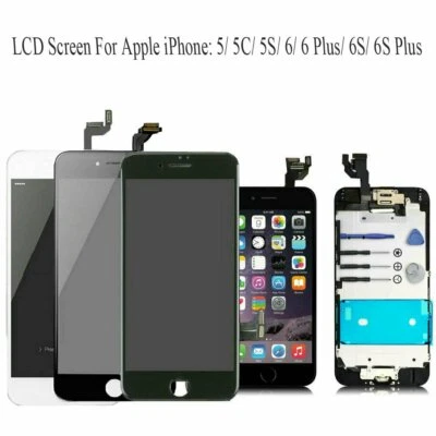 Full Assembly For iPhone 5 6 6S + Camera Replacement LCD Touch Screen Digitizer - Image 1 of 4