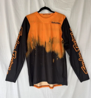 Troy Lee Designs TLD Mens Skyline Pop Wheelies Bike Jersey Black Large CLOSEOUT - Image 1 of 4