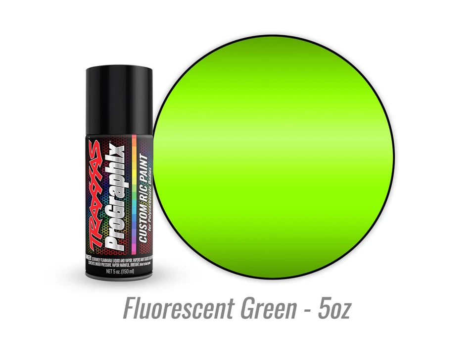 Pintura en aerosol corporal Traxxas 5062 ProGraphix RC - verde fluorescente (5 oz) Foto 1 de 1