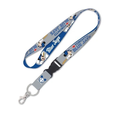 Toronto Blue Jays Disney Mickey MLB Lanyard Clip Neck Tag Strap Buckle Keychain Cover