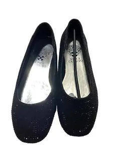 New In Box Kid Girls' Shoes Size 13M Black Rhinestones Ballet Flats - Picture 1 of 10