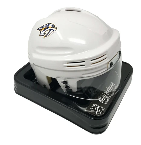 NASHVILLE PREDATORS NHL LICENSED WHITE MINI HELMET Cover