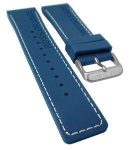 Hugo Boss Orange 1513250 Wrist Watch Band 24mm Silicone Blue With Seam 31370