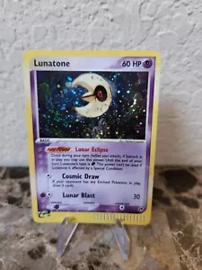 Lunatone Holo EX Sandstorm Pokemon Card 8/100 Vintage - Picture 1 of 3