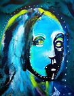 Hilary Druley Trauma Art 8x10" Original Acrylic Painting on Canvas Panel "Dread"