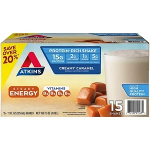 Atkins Gluten Free Protein-Rich Shake, Creamy Caramel (15 pk.) - Picture 1 of 2