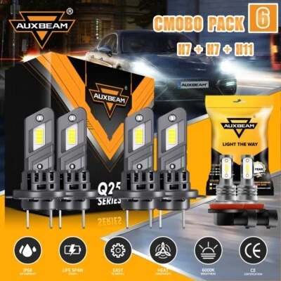 Faro LED AUXBEAM Q25 50W H7 H7 H11 para Freightliner Sprinter 2500 2007-2018 Foto 1 de 4