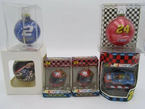 6 bolas adornos Nascar #2 y #24, bola Miller Lite, cascos DuPont y auto Flame - Imagen 1 de 4