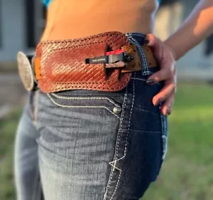 Handgefertigte klappbare Klinge Taschenmesser Pfannkuchen Leder Hülle Messer Etui EDC - Bild 1 von 2