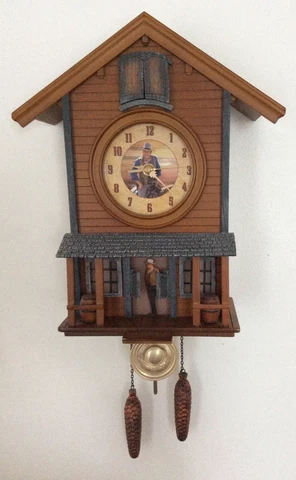 Limited Edition John Wayne Western Legend Lighted Cuckoo Clock Bradford Exchange Cover