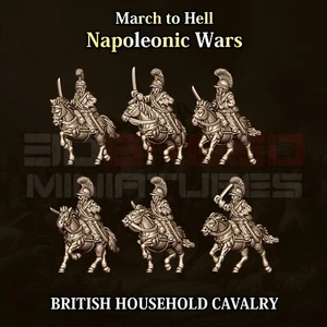 Caballería doméstica napoleónica británica de 15 mm - 6 poses - Imagen 1 de 2