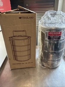 Portaalimentos Zebra Tailandia Acero Inoxidable 16x4 cm 4 Niveles - Imagen 1 de 4