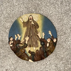 3D Jesus And Disciples Resin Disk Decoration - Picture 1 of 8