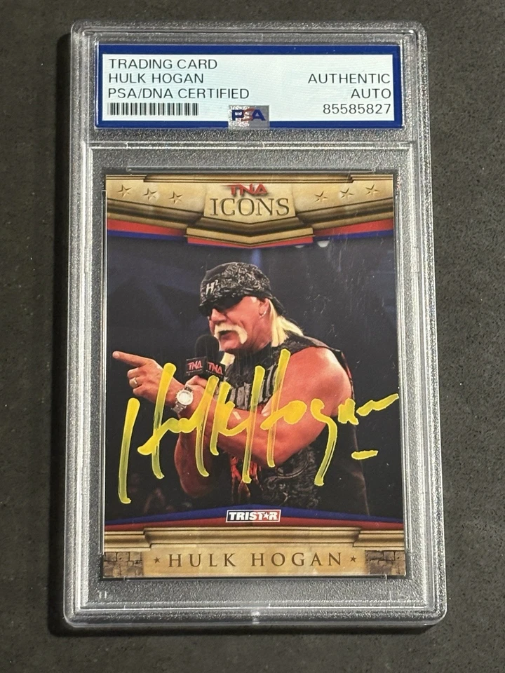 Tarjeta autografiada firmada por los iconos Tristar TNA 2010 de Hulk Hogan certificada por PSA/ADN Foto 1 de 2