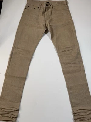 Jeans masculino John Elliott 29x34 bronzeado japonês denim elenco 2 botões finos mosca Japão - Imagem 1 de 4