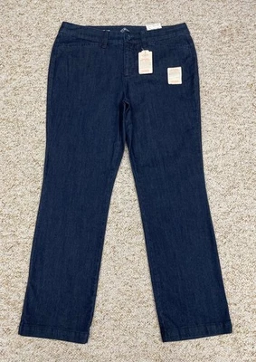 St John's Bay Jeans Women's sz 12 Petite Straight Leg Mid Rise Stretch (34x28) - Image 1 of 4