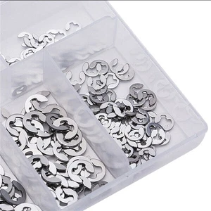 200 PIEZAS E Clips C Circlips Anillo de Retención Surtido Acero Inoxidable Kit 1.5mm-10mm - Imagen 1 de 6