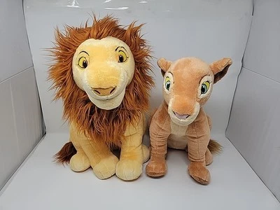 RARE 2011 Disney Store Lion King Adult Simba & Nala Large 18” Collectible Plush - Image 1 of 4