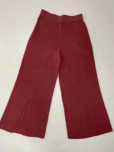 Ayni Antonia Spilt Hem Cropped Wide Leg Pants Size Small Peachy Orange Mauve - Picture 1 of 11