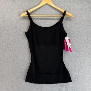 Yummie Tummie by Heather Thomson Black 3 Panel Shaping Tank Top Women Medium NWT - Picture 1 of 11