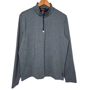 Gerry Mens Heathered Blue Gray Quarter Zip Lighweight Jacket Size Large - Picture 1 of 7