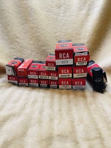 ¡Lote de 18 tubos de vacío RCA Electron Radiotron vintage en cajas originales!  ¡Leer! - Imagen 1 de 13