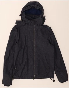 SUPERDRY Mens Windcheater Hooded Windbreaker Jacket UK 36 Small Navy Blue CO74 - Picture 1 of 3