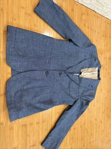 Banana Republic Blazer Kieselblau Baumwolle 36 S Tessuti Sondrio Unkonstruiert - Bild 1 von 12