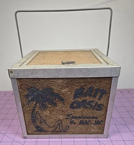 Vintage Bait Oasis Sportsman box By Mac Jac Worm Night Crawler Fishing - Picture 1 of 7