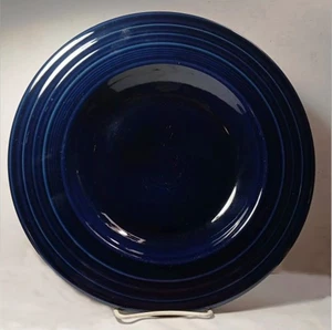 Vintage FIESTA WARE SPAGETTI BOWL Dark Blue 12"rnd x 1.25"deep Serving Plate NOS - Picture 1 of 3