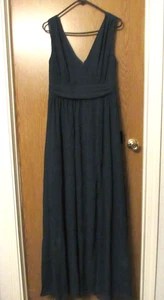NWT, Womens XL, Lulus Emerald Green/Dark Teal Surplice Maxi Dress Bridesmaid - Picture 1 of 17