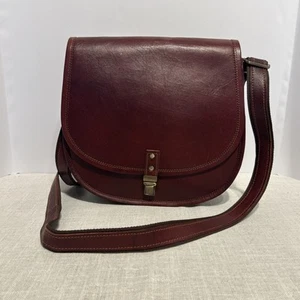 Bolso Bandolera Mujer Sillín de Viaje Vintage Cuero Urbano Rojo Genuino - Imagen 1 de 6