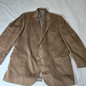 Cappotto sportivo uomo Ashford Lane marrone scamosciato taglia 48L blazer - Foto 1 di 11