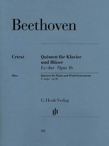 Beethoven Quintet Piano & Wind Instruments E-flat Major Op 16 Henle Urtext - Picture 1 of 1