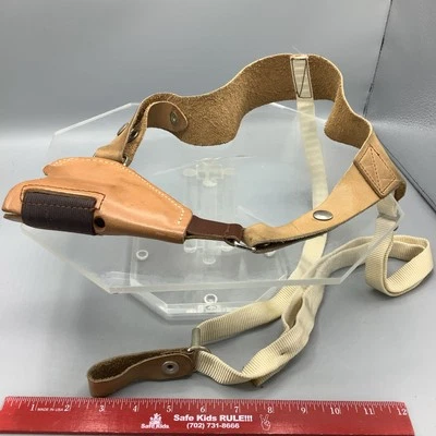 Vintage Smith & Wesson 03 62 Tan Leather Shoulder Holster S&W Fits .38 Cal.  S28 - Image 1 of 4