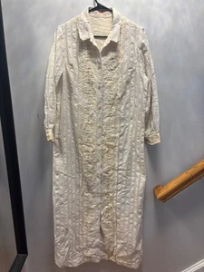 Vintage Lilly Pulitzer langes Kleid weiß Spitze & Struktur - Bild 1 von 10