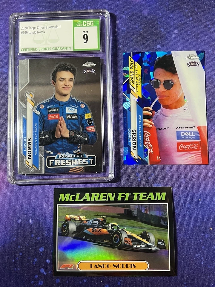 Topps F1 - Lote de tarjetas Lando Norris - 2 novatos - F1 McLaren Racing Team Foto 1 de 1