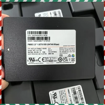 SAMSUNG PM883 1.92TB SSD 2.5'' MZ-7LH1T90 SATA 6.0Gbps MZ7LH1T9HMLT-00005 - Image 1 of 2