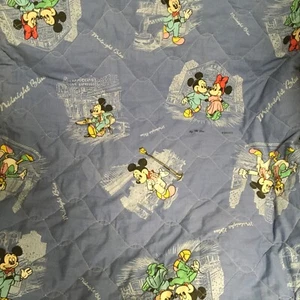 Vintage Mickey Mouse Minnie Mouse Doppelbettdecke Bettdecke mit Reißverschluss blau - Bild 1 von 6