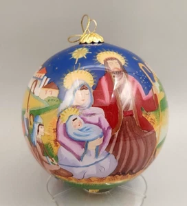 Pier 1 Li Bien Glass Ornament Nativity 2005 - Picture 1 of 4