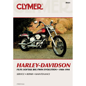 CLYMER Physical Book for Harley-Davidson FLS/FXS Evolution 1984-1999 | M421-3