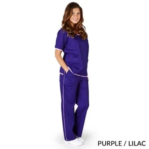 Natural Uniforms Natural Style Womens Contrast Trim Scrub Set (Style# SH505) - Picture 1 of 1
