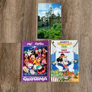 VTG Disneyland Post Card Lot Sleeping Beauty Castle Photo Claim Mickey Minnie - Picture 1 of 9