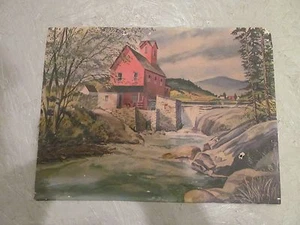 Vintage 1957 Litho Print John Rogers Red Mill 9 x 12 - Picture 1 of 3