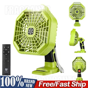 Portable Camping Fan for RYOBI 14.4-20V Li-ion Battery With Remote Jobsite Fan - Picture 1 of 7