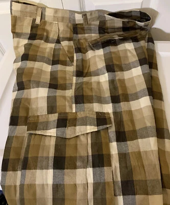 Pantalones Cortos Carga Red Ape Para Hombre Talla 34 Moda Marrón A Cuadros Foto 1 de 4