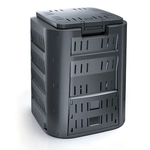 Compostiera da giardino Compostaggio Plastica Nero 220L - Foto 1 di 3