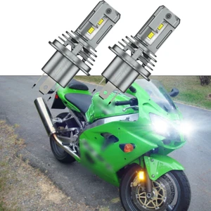 2PC H4 LED Headlights Motorcycle for Kawasaki Ninja ZX-6R ZX-7R ZX-9R 1991-2003 - Picture 1 of 8
